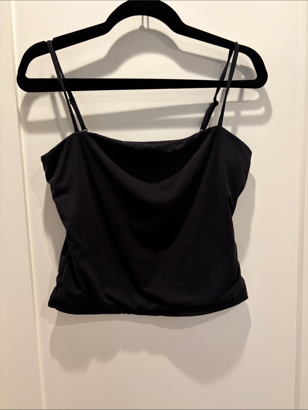 Black Double Lined Cami w/ Adjustable Straps